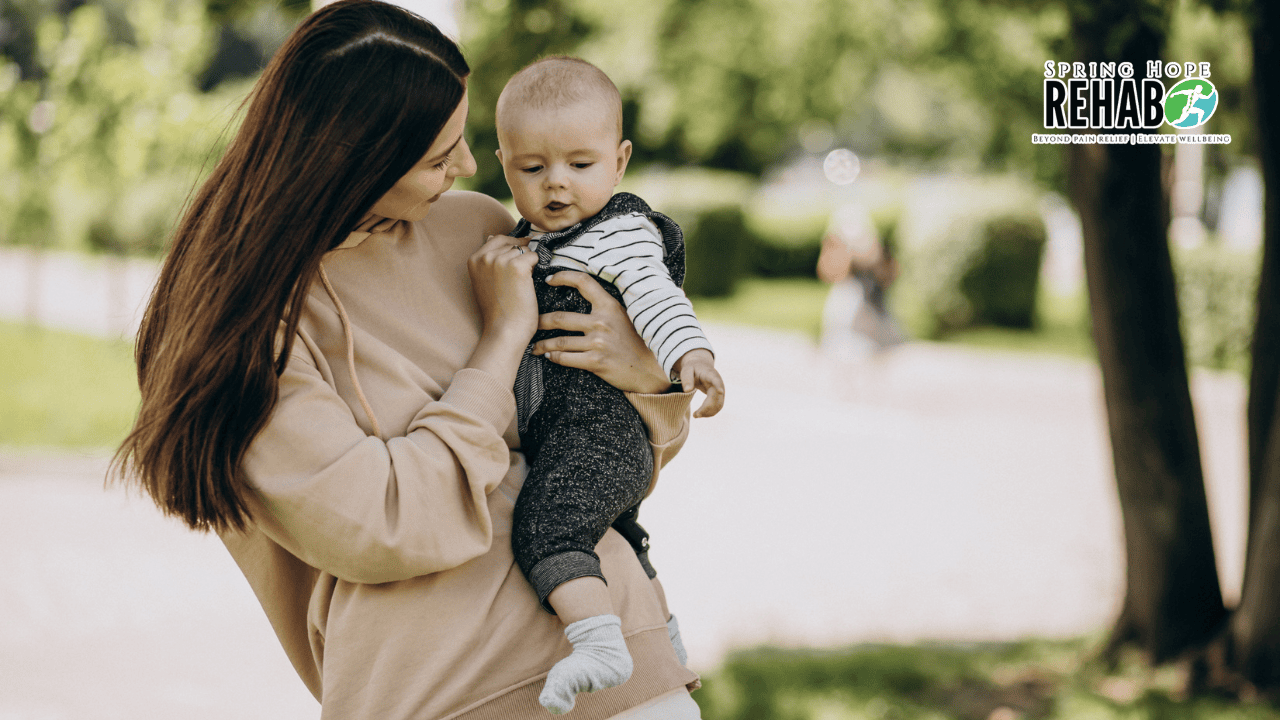 Carrying a baby